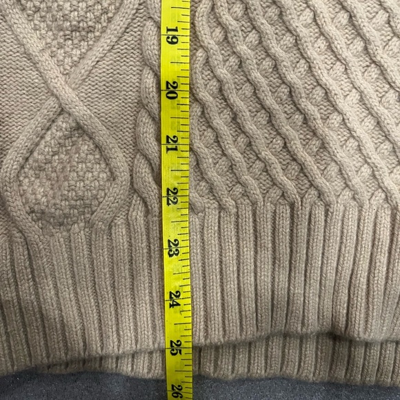 [XS]Aritzia Sunday Best PEGGY TURTLENECK 1/4 ZIP Cable Knit SWEATER Fisherman - Picture 8 of 11